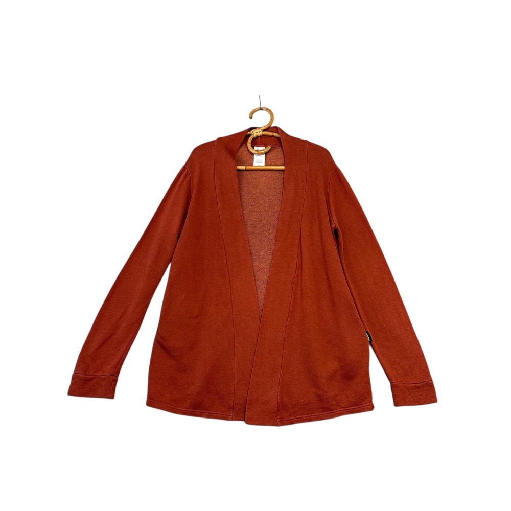 Free Label | French Terry Open Front Cardigan‎ Rust Size M